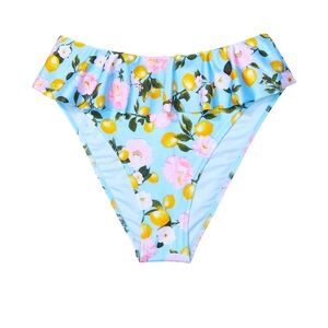 NWT VICTORIA'S SECRET SWIM Ruffle High-Waist Cheeky Bikini Bottom Size M